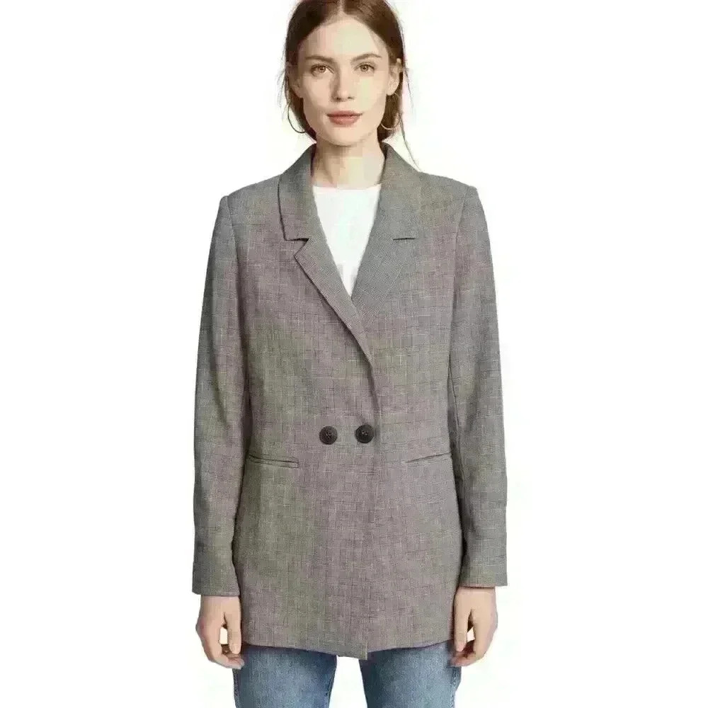ANINE BING Madeline Oversized Plaid Blazer - Picture 9 of 14